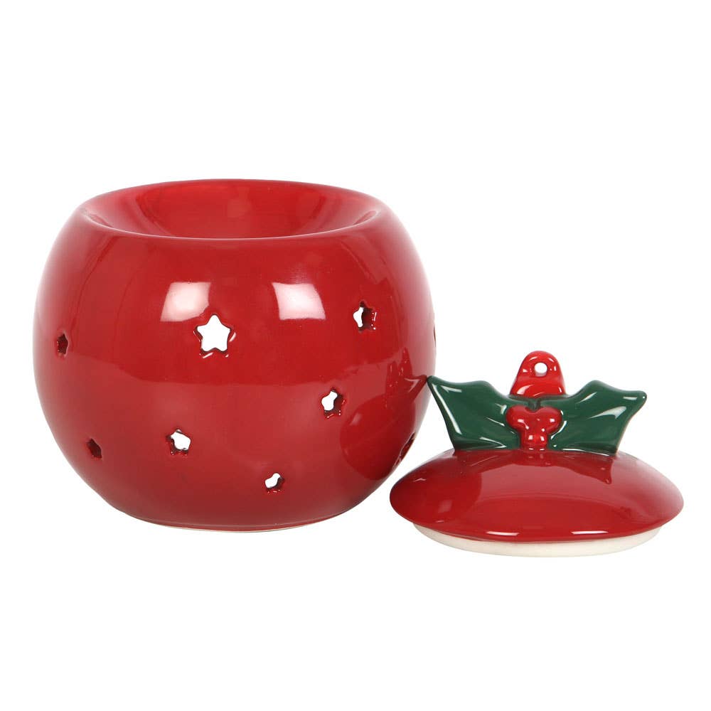 Brûleur  boule de Noël rouge