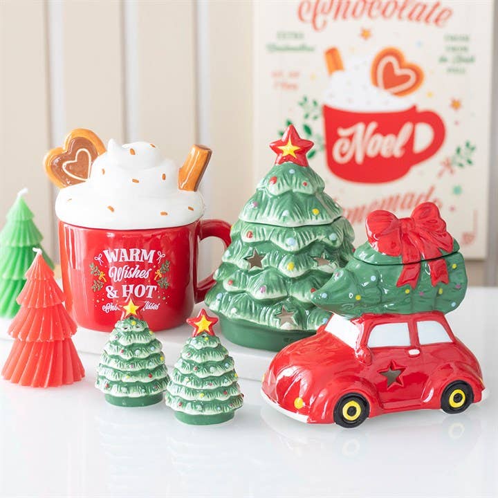 Brûleur d'huile Voiture Classique avec Sapin de Noël