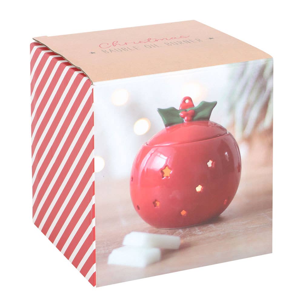 Brûleur  boule de Noël rouge