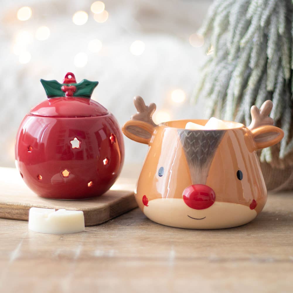 Brûleur  boule de Noël rouge