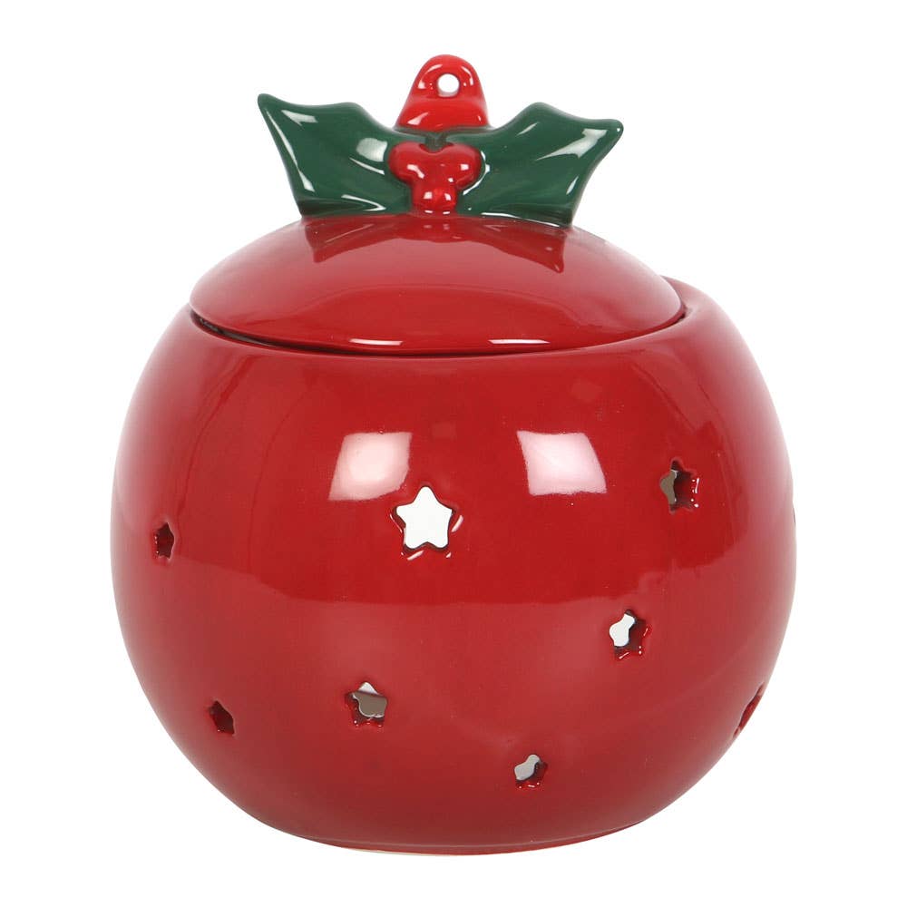 Brûleur  boule de Noël rouge